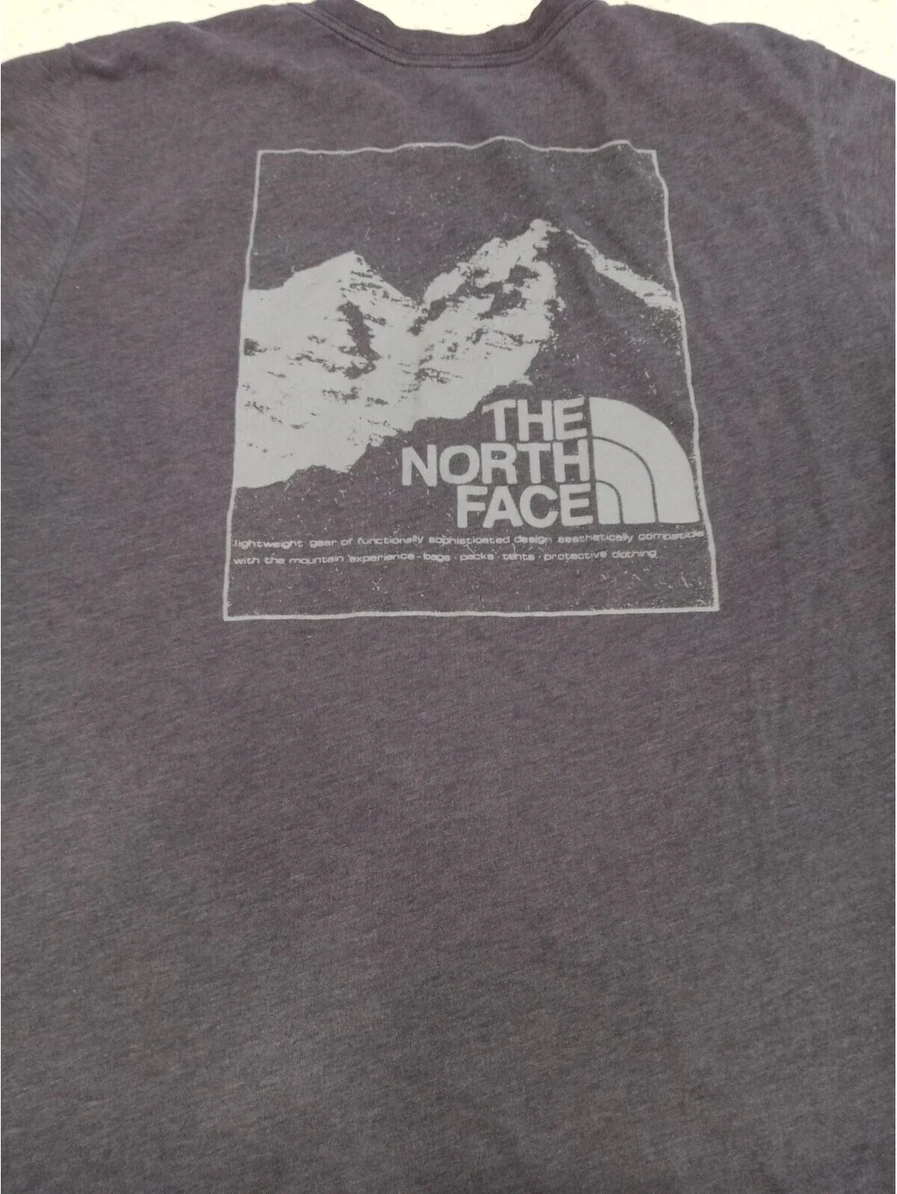 The North Face Crewneck T-Shirt Mens Medium Blue Heather Chest Logo